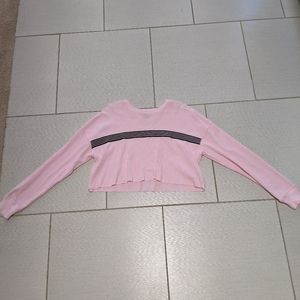 Pink sweater with stripes, size medium from Forever 21